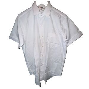 Alan Scott Shirt‎ Mens Size 16 Permanent Press White Vintage Deadstock Hong Kong